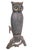 Metal Large Pair of Vintage Arts and Crafts Rustic Victorian Owl Andirons With Glass Eyes For Sale - Image 7 of 14