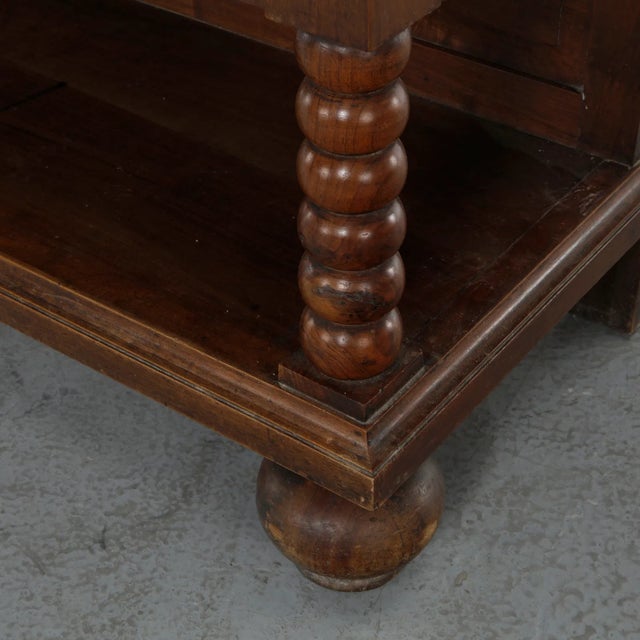 1940s Brutalist Charles Dudouyt Oak Sideboard With Carved Diamond Bobbin Legs, Attributed For Sale - Image 12 of 16