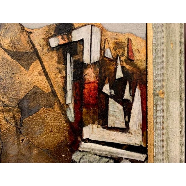 Metal Andrea Stella "Tales of Millers" Gold Leaf Oil Mixed Media Painting, Figurative, Italian Contemporary Art, 2010 For Sale - Image 7 of 11