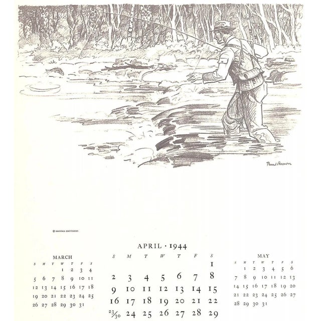 Paul Brown X Brooks Brothers Calendar 1944 For Sale - Image 12 of 14