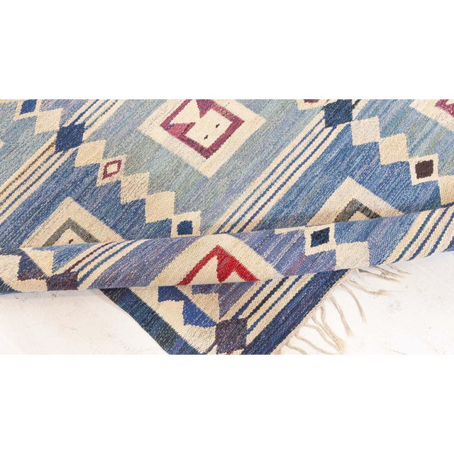 Vintage Swedish Flat Weave Rug “The Girls in the Window” Designed by Edna Martin For Sale In New York - Image 6 of 8