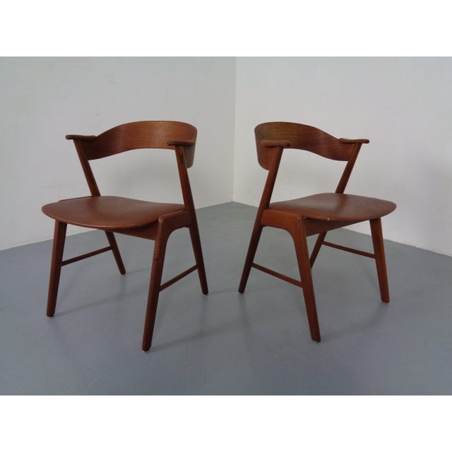 Mid-Century Modern Teak Dining Chairs in Teak by Korup Stolefabrik, Denmark, 1960s, Set of 2 For Sale - Image 3 of 17