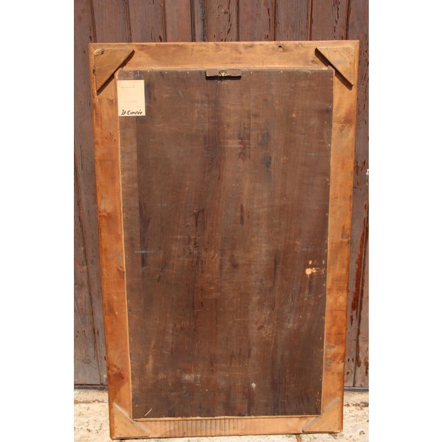 Wood Large Marquetry the Rope from Louis Thiam, 1950s For Sale - Image 7 of 9