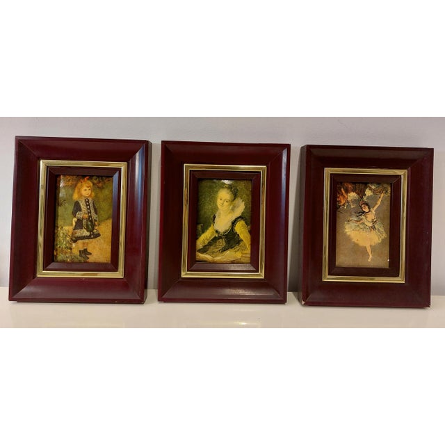 Renoir, Untitled, 1890s, Enamel, Framed, Set of 3 For Sale - Image 5 of 18