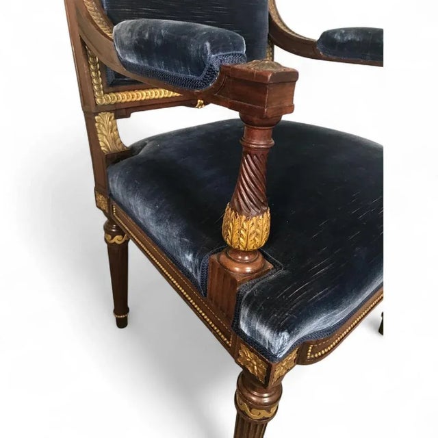Wood Louis XVI Style Armchairs, France, 1880s, Set of 2 For Sale - Image 7 of 11