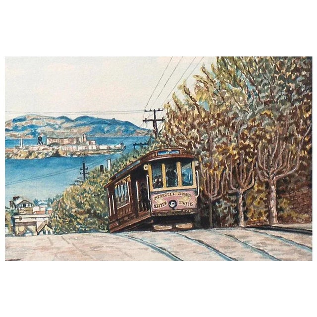 Paper 'San Francisco Bay From Hyde St', James Ikeda; 1955 For Sale - Image 7 of 7