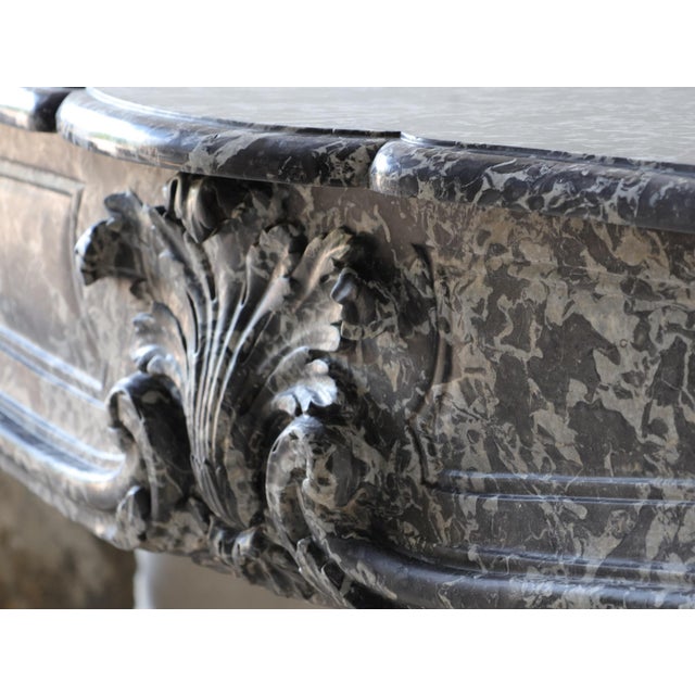 Stone Large Antique Dutch Fireplace Mantel in St. Anne Marble For Sale - Image 7 of 13