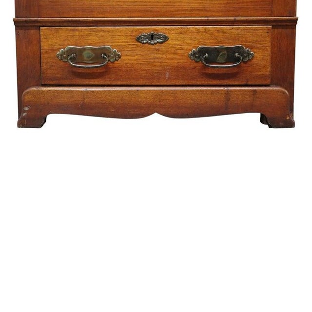 1920s Arts & Crafts Oak Rockford Standard Furniture Co. Stickley Style Bookcase C1920 For Sale - Image 5 of 8