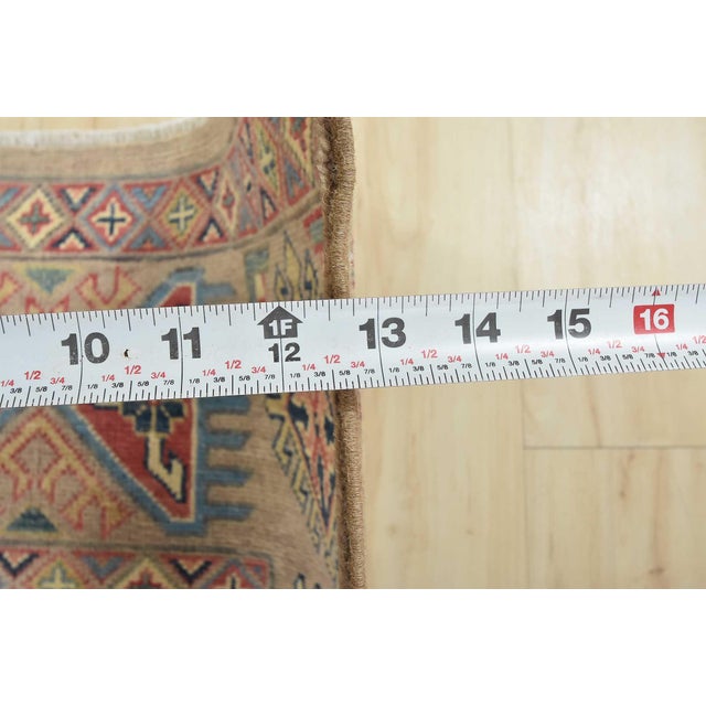 Caucasian 6’7” X 9’8” Brown Wool Tribal Hand-Knotted Oriental Rug For Sale - Image 11 of 12