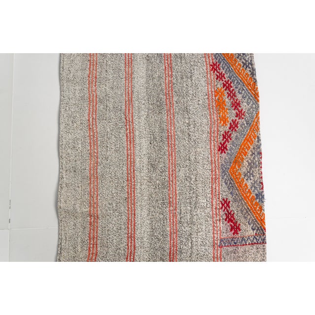 1960s Floral Vintage Kilim Runner For Sale - Image 5 of 10