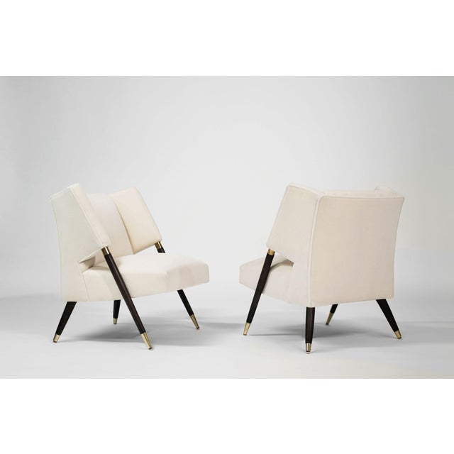 Mid-Century Modern Set of Lounge Chairs by Karpen of California in Mohair, Circa 1950s For Sale - Image 3 of 11