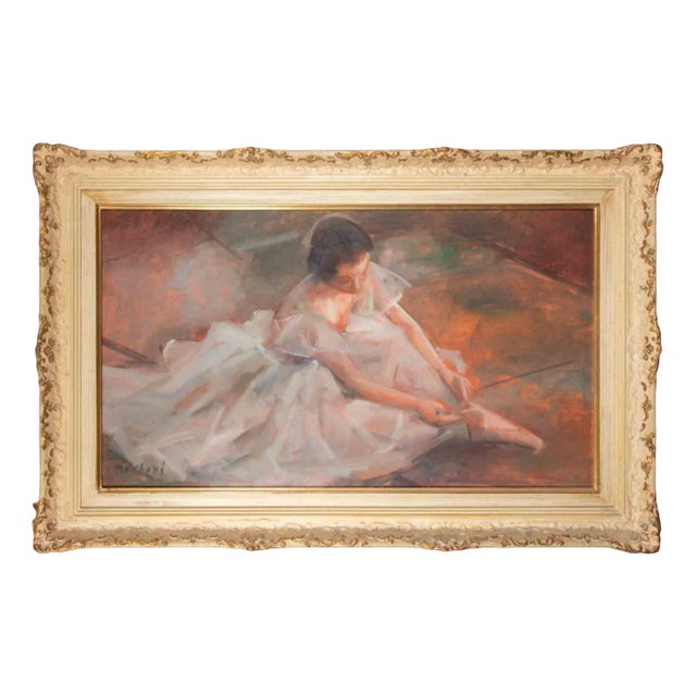 Miloslava Vrbova-Štefková, Ballerina, Oil Painting, Mid-20th Century For Sale