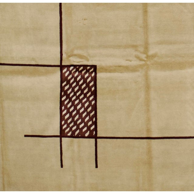Mid 20th Century Mid 20th Century Mid Century French Rug Dasilvia Design 6'3" X 9’1” For Sale - Image 5 of 6