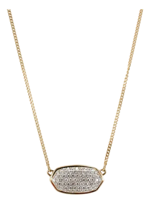 Kendra Scott Elisa 14k Yellow Gold 0.39ct Pave Diamond Pendant Necklace