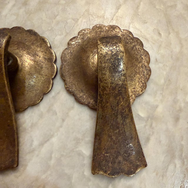 Art Deco Brass Hardware Pull Handles Drop Pulls for Dressers Cabinets Art Deco For Sale - Image 3 of 6