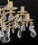 Mid 20th Century Italian 12-Branch Gilt Brass & Crystal Chandelier For Sale - Image 5 of 8