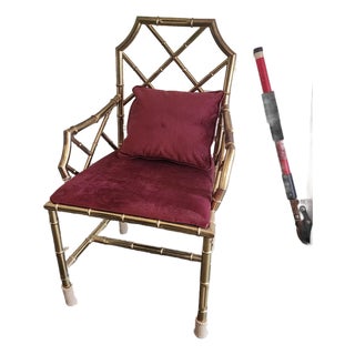 1950s Brass Chair For Sale