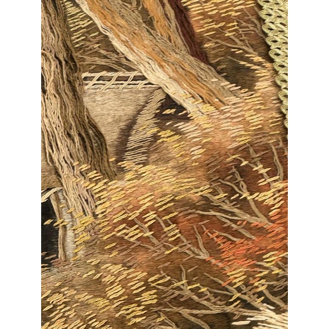 Antique Silk Japanese Village Embroidery, 1890s For Sale - Image 13 of 18