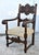 Antique Carved Walnut Tudor Style Ornate Arm Chair For Sale - Image 12 of 12