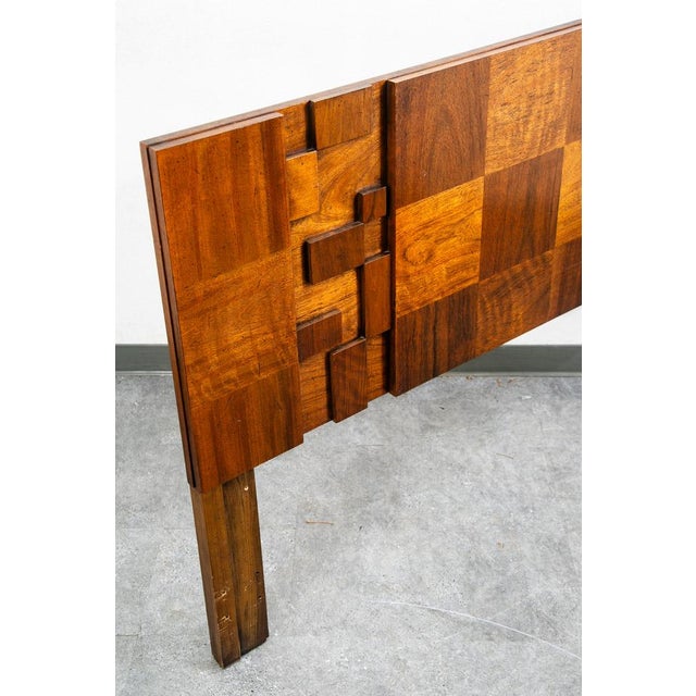 Mid Century Modern Headboard Bed Frame Queen Size Lane Mosaic Pueblo Brutalist Nm For Sale - Image 11 of 11