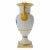 This elegant KPM armorial amphora presentation vase features heavily gilt griffin handles, on a square pedestal base. The...