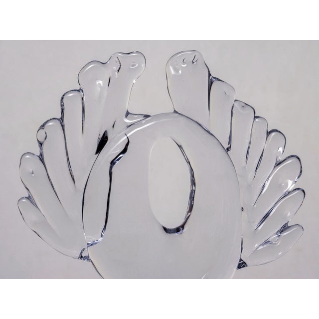 This mid-century sculptural glass piece was produced in1970s likely by Exbor or Železný Brodské sklo, both known for their...