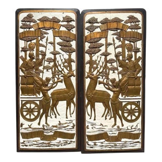 Italian Parcel Gilt Wall Panels, a Pair For Sale