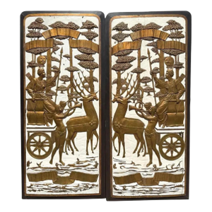 Italian Parcel Gilt Wall Panels, a Pair