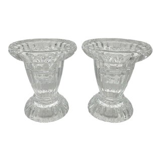 Vintage Gorham Crystal Reversible Candle Holder - Set of 2 For Sale