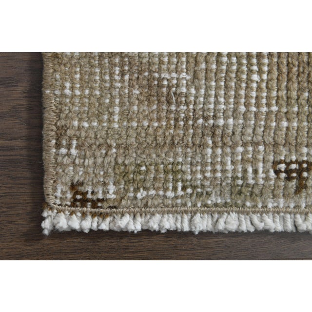 1970s 1970s Turkish Oushak Handmade Wool Cotton Brown Runner Rug For Sale - Image 5 of 11