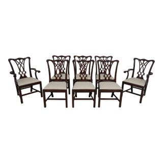 Set of 8 Henkel Harris Model 107 Mahogany Dining Room Chairs For Sale