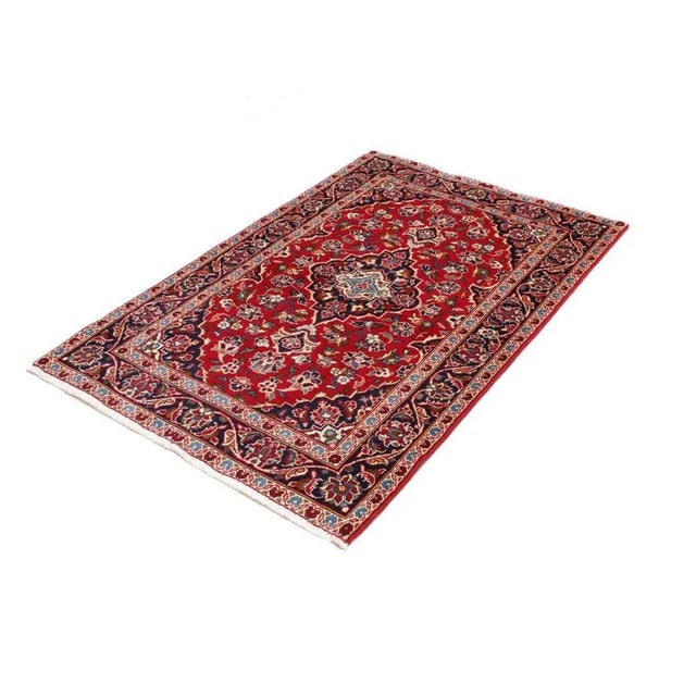Kashan Rug in Hand-Knotted Virgin Wool For Sale - Image 11 of 11
