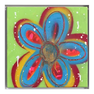 Bold Graffiti Painting Street Art Urban Flower "Time to Blossom" Original Artwork by Amber Goldhammer