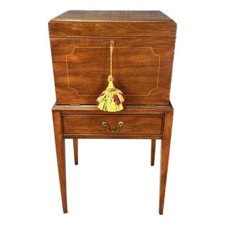 Vintage Silver Chest on Tapered Legs For Sale