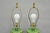 Ceramic Contemporary Modern Green Glazed Ceramic Scroll Decorated Table Lamps - A Pair For Sale - Image 7 of 12