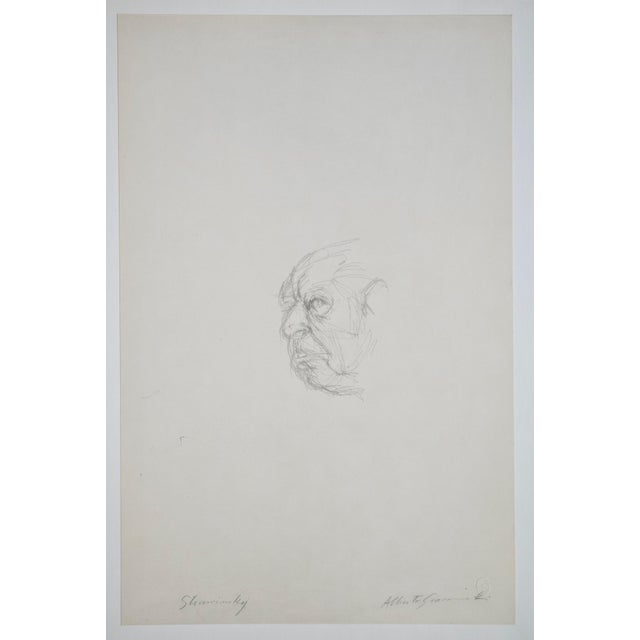 Modern Alberto Giacometti, Head of Igor Stravinsky, 1963, Original Lithograph For Sale - Image 3 of 9