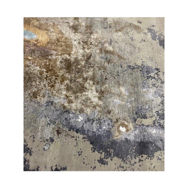 1990s Handwoven Modern Abstract Area Rug 9x12 For Sale - Image 11 of 11