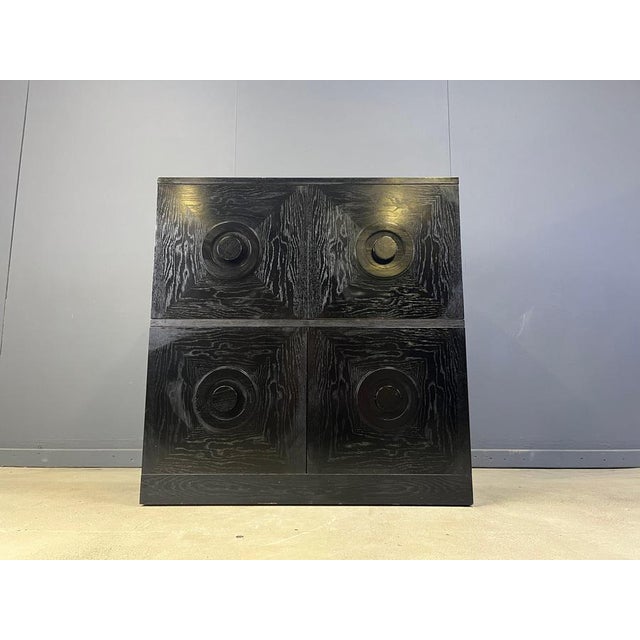 Brutalist Black Bar Cabinet, 1970s For Sale - Image 4 of 12