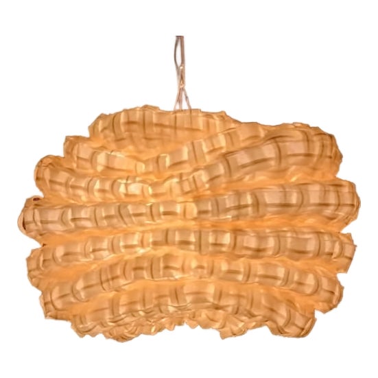 Hand Woven Sora ("Sky") Hanging Light For Sale
