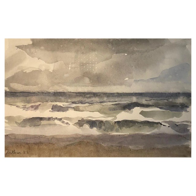 Edouard Arthur, Bretagne II, Watercolor, 1977 For Sale