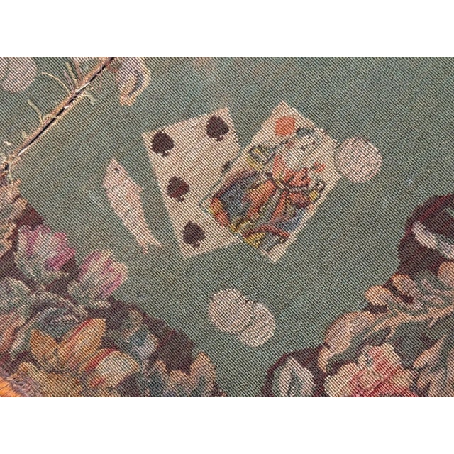 Georgian, Card or Game Tables, a Pair, Tapestry, Mahogany, 18th Century For Sale - Image 13 of 18