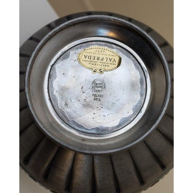 Tin Jug and Plate from Mazzuco Artigianale, Italy, 1940s, Set of 2 For Sale - Image 5 of 11