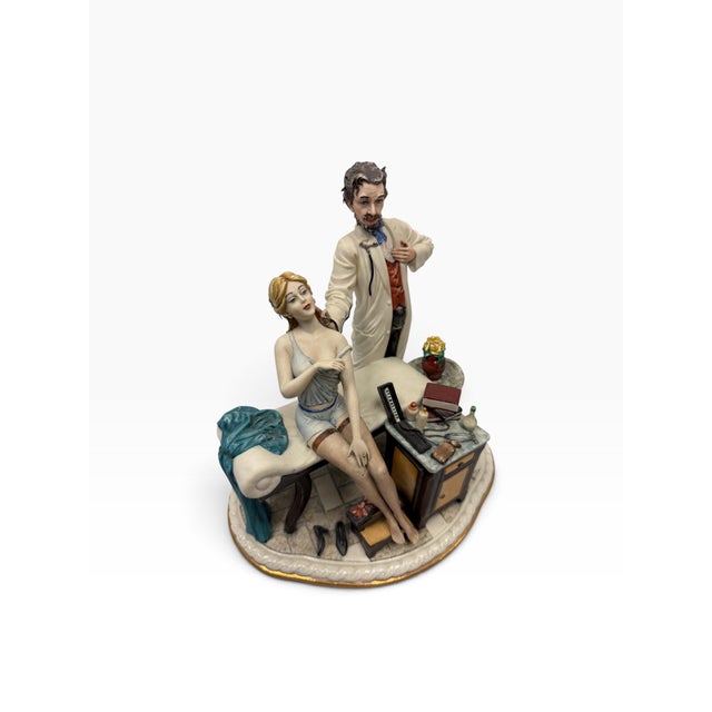 Vintage Mid-Century Italian Capodimonte Porcelain Sculpture "L'Ammalata" by Tiziano Galli for Rori Studio For Sale In West Palm - Image 6 of 7
