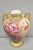 Art Nouveau Antique Nippon Hand Painted Porcelain Small Pink Floral Vase W Gold Twin Handles For Sale - Image 3 of 12