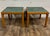 Vintage Tommi Parzinger for Charak Green Leather Top End Tables Side Tables For Sale - Image 10 of 12