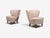 Carl-Johan Boman, Lounge Chairs, Beige Linen, Wood, Finland, 1950s For Sale - Image 4 of 11