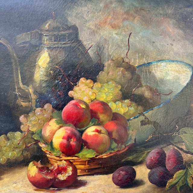Alfred-Arthur Brunel De Neuville, Bodegón De Frutas, 1800s, Oil on Canvas For Sale - Image 13 of 18