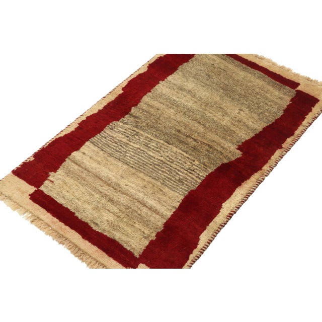 A vintage 2x4 Persian Gabbeh rug in the latest entry to Rug & Kilim’s curation of rare tribal pieces. Hand-knotted in wool...