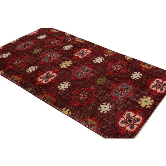 Hand-knotted in Turkey originating between 1950-1960, this vintage mid-century runner joins Rug & Kilim’s Mid-Century...