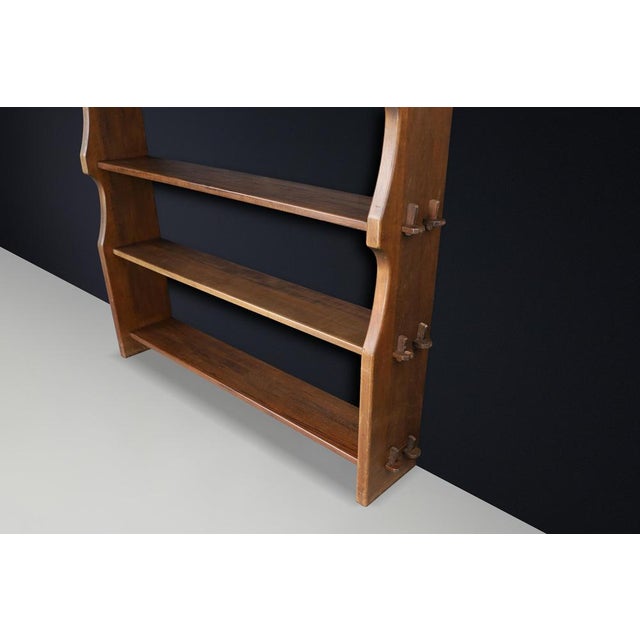 Handcrafted Wood Alpine Bookcase with Wedge Joinery, 1950s For Sale - Image 14 of 18